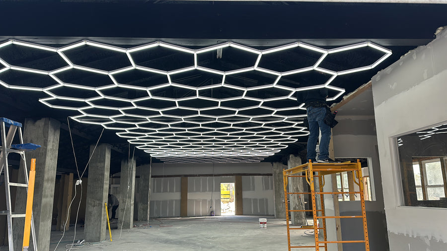 Warehouse Hexagon LED Lights