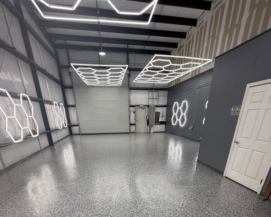 Warehouse Hexagon LED Lights